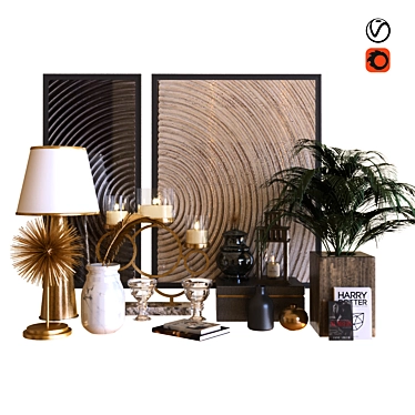 Modern Home Decor Set 3D model image 1 