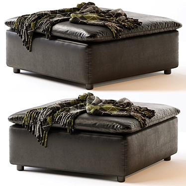 Ravishing Raven Ottoman 3D model image 1 