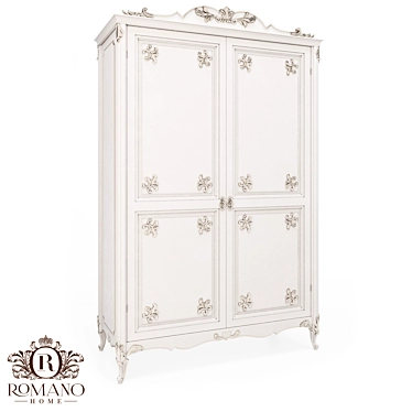 Title: Olivia Double Door Wardrobe by Romano Home 3D model image 1 