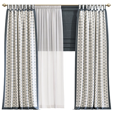 Title: Refined and Redesigned Curtain 3D model image 1 