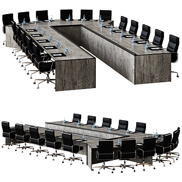 Title: Optimized High Detail Conference Table 3D model image 1 