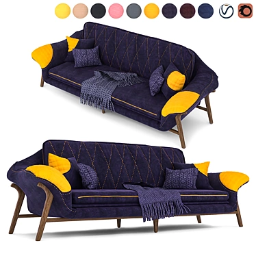 Elegant Flexform Sofa 2015 3D model image 1 