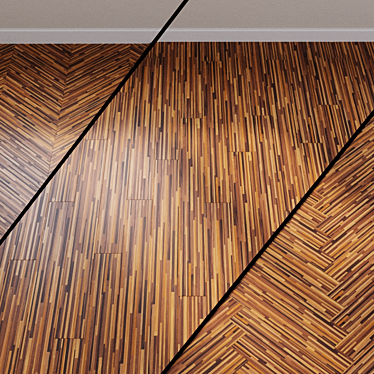 Samba Fine Line Laminate: Super Matt Texture, 3 Layout Options 3D model image 1 