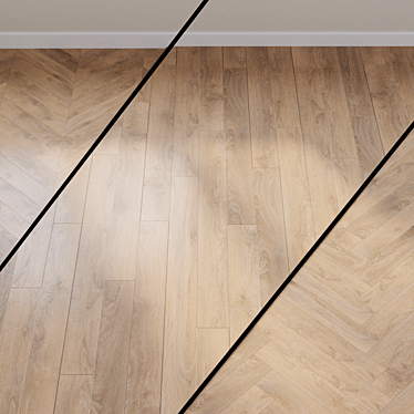 Natural Light Oak Laminate 3D model image 1 