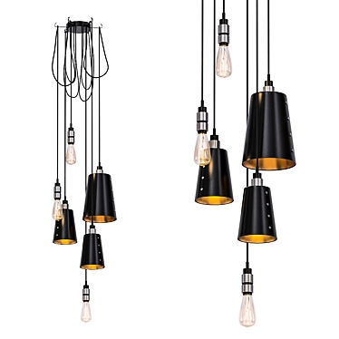 Sleek-Matte Pendant Lighting 3D model image 1 