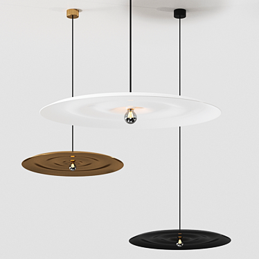 Sleek Scandinavian Pendant Light 3D model image 1 