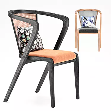 Exquisite Rattan Lounge Chair 3D model image 1 