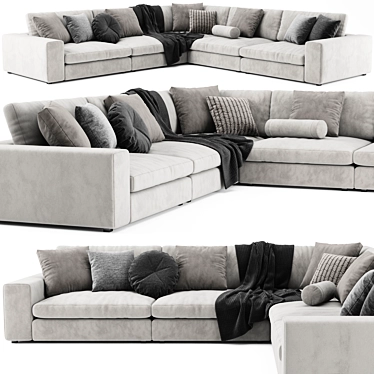 Modern Article Beta L Sofa 3D model image 1 