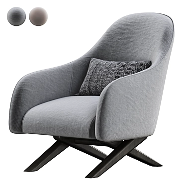 Poliform MARLON Armchair: Sleek and Stylish Seating Solution 3D model image 1 