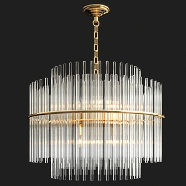 Elegant Glass Chandelier - FUMAT 3D model image 1 