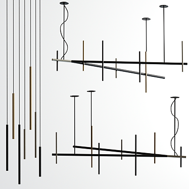 Miu Ceiling Suspension: Modern Elegance in Pendant Lighting 3D model image 1 