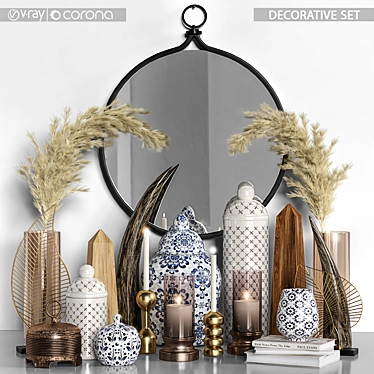 Elegant 2015 Decorative Set 3D model image 1 