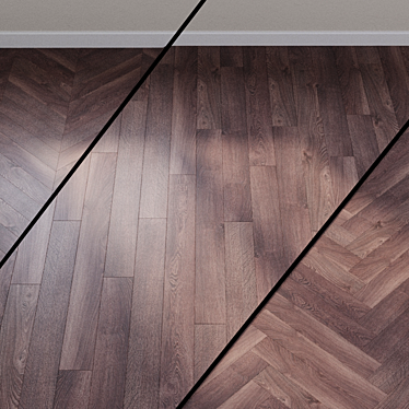 Vintage Gray Oak Laminate Flooring 3D model image 1 