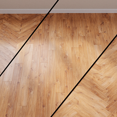 Midnight Oak Plank: Classic Elegance 3D model image 1 