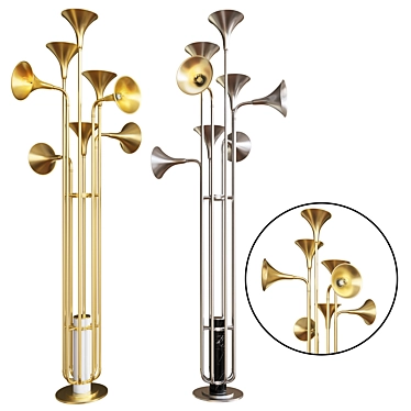 Delightfull Botti Floor Lamp: Elegant Jazz-Inspired Lighting 3D model image 1 