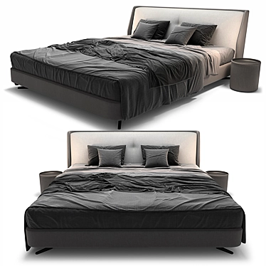 Elegant Spencer Minotti Bed 3D model image 1 