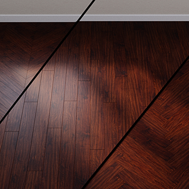 Dark Lacquered Oak Laminate - Quick-Step Country Collection 3D model image 1 