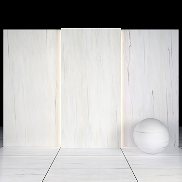Elegant Lasa Marble Slabs & Tiles 3D model image 1 