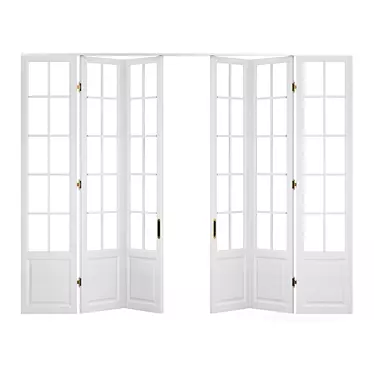 Stylish French Doors - Enhance Any Home 3D model image 1 