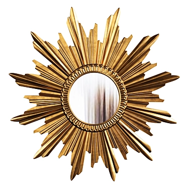 European Sunburst Mirror: Elegant and Timeless Design 3D model image 1 