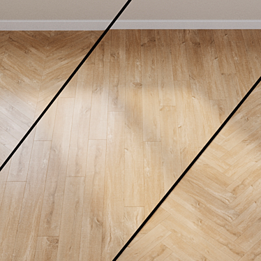 Wide Oak Laminate Flooring - Quick-Step Eligna 3D model image 1 