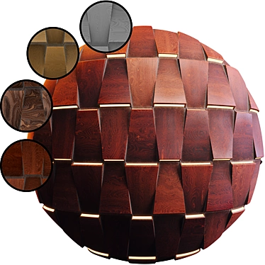 Wooden 3D Panel Collection 3D model image 1 