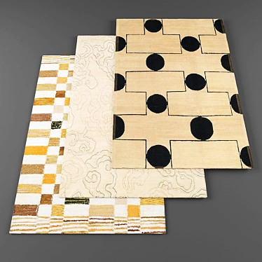 High-Resolution Modern Rugs Set 3D model image 1 