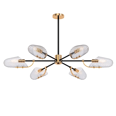 Radiant Glass Chandelier 3D model image 1 