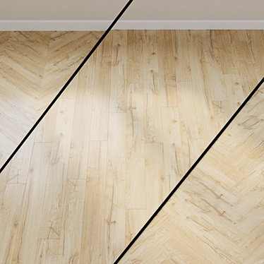 Impressive Oak Light Laminate 3D model image 1 