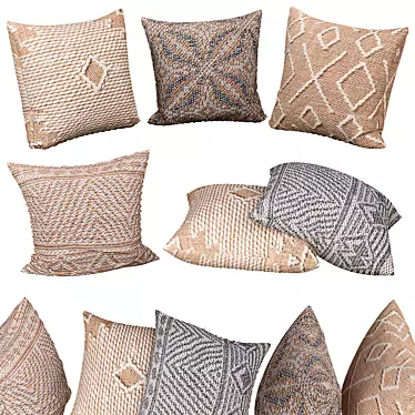 Boho Chic Decorative Pillows 3D model image 1 