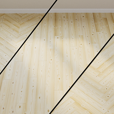 Natural Pine Laminate Flooring 3D model image 1 
