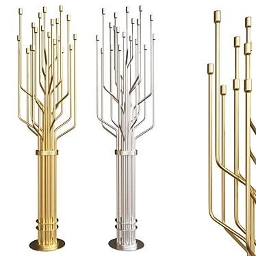 Golden Jazz Spirit: Janis Floor Lamp 3D model image 1 