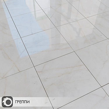 Elegant Milano Marble Ceramic Tiles 3D model image 1 