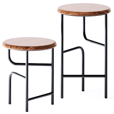 Elevate Your Space with Blend Stools 3D model image 1 