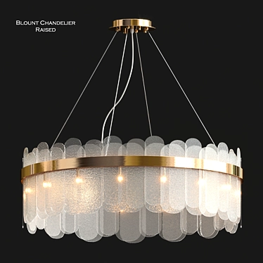 Elegant Blount Chandelier: Refined & Raised 3D model image 1 