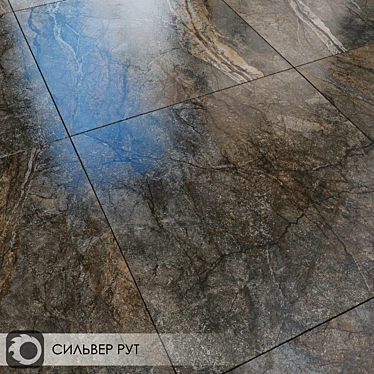 Silver Stone Floor Tiles 3D model image 1 