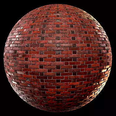 Seamless Brick Wall PBR Material 3D model image 1 