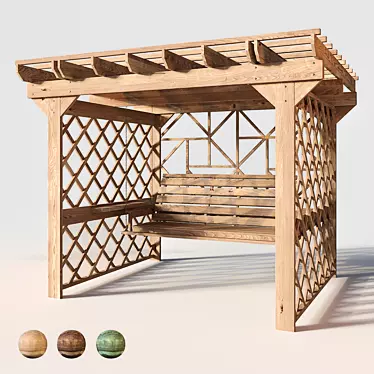 Wooden swing pergola