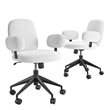 Sleek Faro Gray Office Chair 3D model image 1 