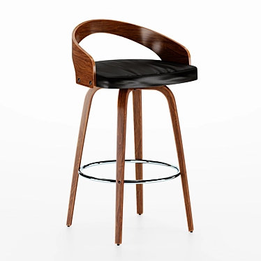 Stylish Glenrose Swivel Bar Stool 3D model image 1 