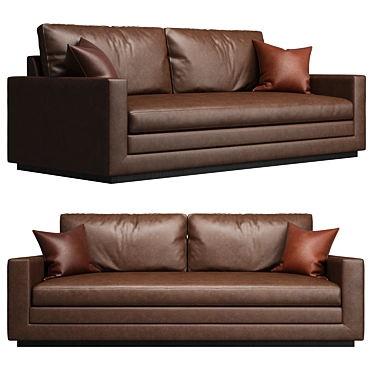 Wesley Hall Dapper Leather Sofa 3D model image 1 