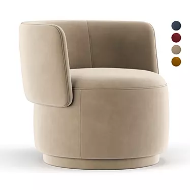 Astonishing Amaia Swivel Chair 3D model image 1 