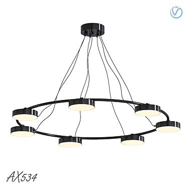 LED Ring Chandelier, AX534 3D model image 1 