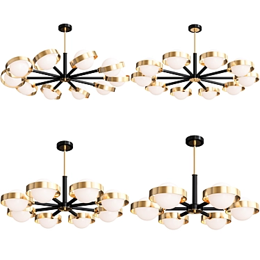 Elegant Kinesis Chandelier Set: Illuminate your space with style 3D model image 1 