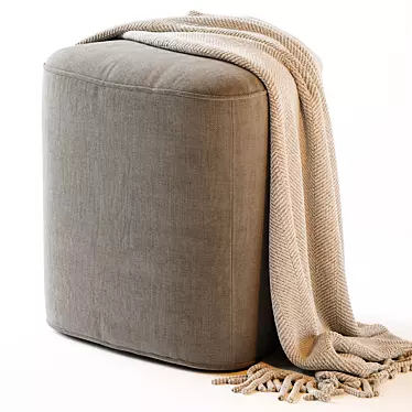 Small Pebble Ottoman - Stylish and Compact Design 3D model image 1 