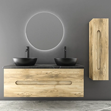 Versatile Bathroom Set 5-in-1 3D model image 1 