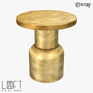 Minimalist Metal Coffee Table 3D model image 1 