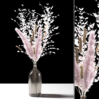 Elegant Vase Bouquet 3D model image 1 