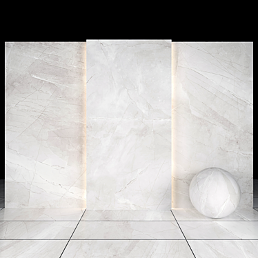 Elegant Lima Gray Marble Slabs 3D model image 1 