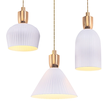 Ceramic Pendant Light: Olly 3D model image 1 